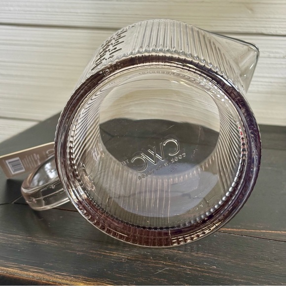 CWC Cook With Color Glass Measuring Cup 33oz ~ 4 Cups Brown Ribbed NEW - Picture 8 of 11